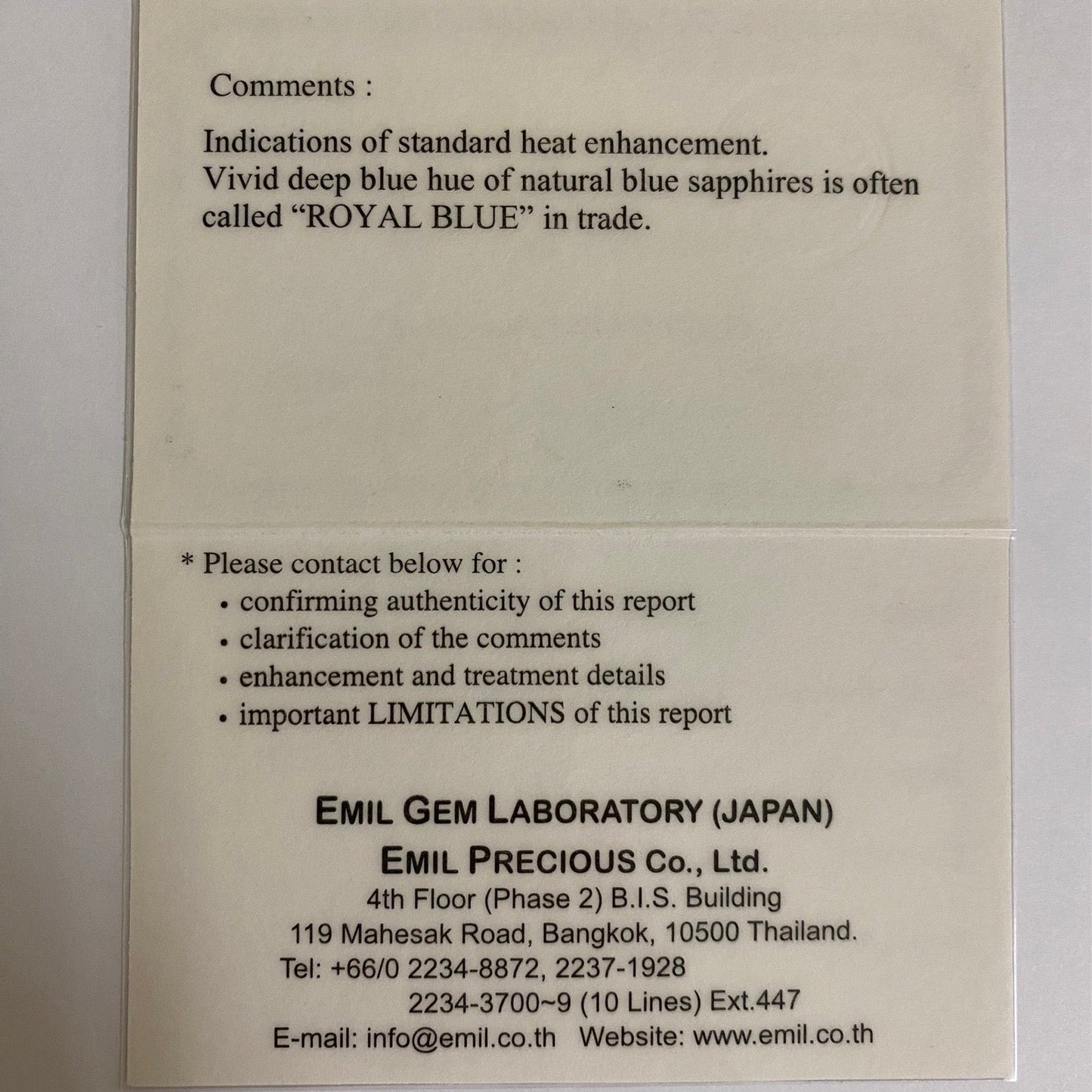 Royal Blue Sapphire 1.138ct / Myanmar (Burma)