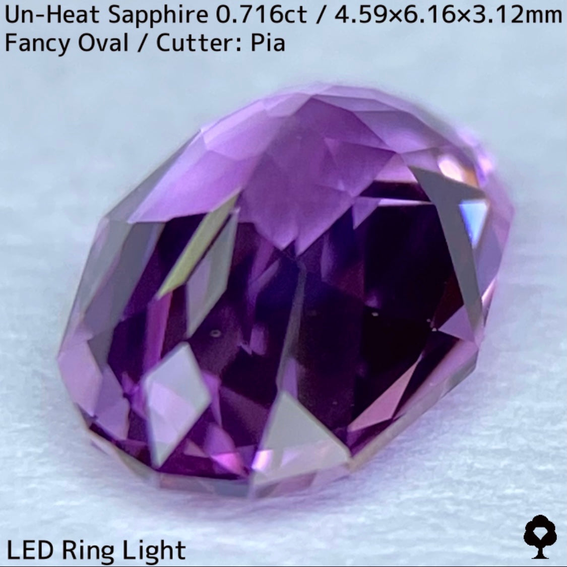 Unheated Madagascar sapphire 0.716ct ★ High quality, luxurious pinkish purple crystal with a super clear beauty