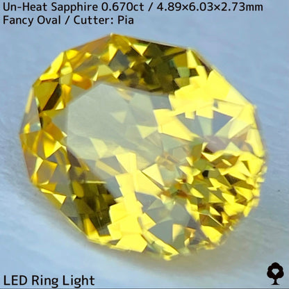 Un-Heat Yellow Sapphire 0.670ct / Kanchanaburi