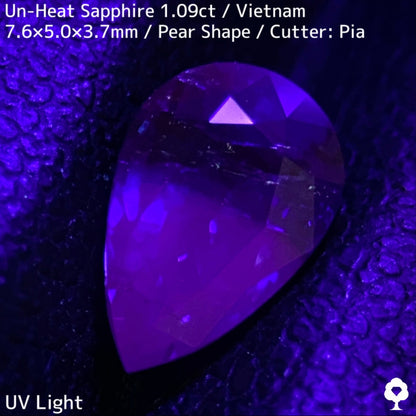 [For the winner only] 1.09ct unheated sapphire from Vietnam ★ Beautiful silky blue bicolor with a rainbow-like night sky