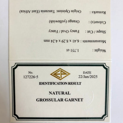 Grossular Garnet 1.751ct / Tanzania