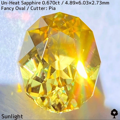 Un-Heat Yellow Sapphire 0.670ct / Kanchanaburi