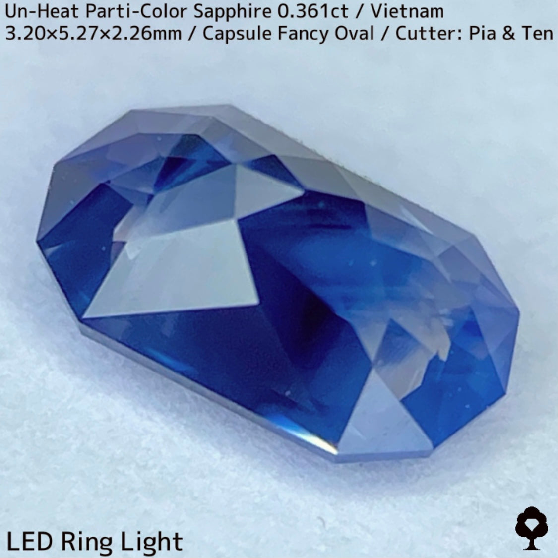 [For the Winner Only] Unheated Parti-Color Sapphire from Vietnam 0.361ct