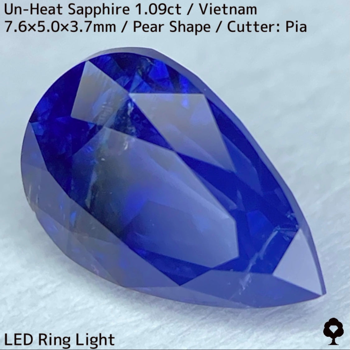 [For the winner only] 1.09ct unheated sapphire from Vietnam ★ Beautiful silky blue bicolor with a rainbow-like night sky