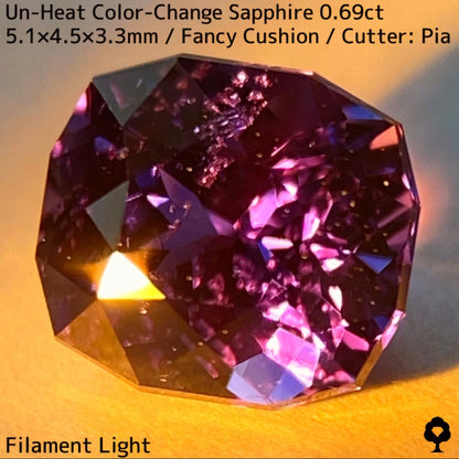 Unheated sapphire 0.69ct ★ A stone with a deep, vivid blue and purple color that will make you feel like you're at a party.