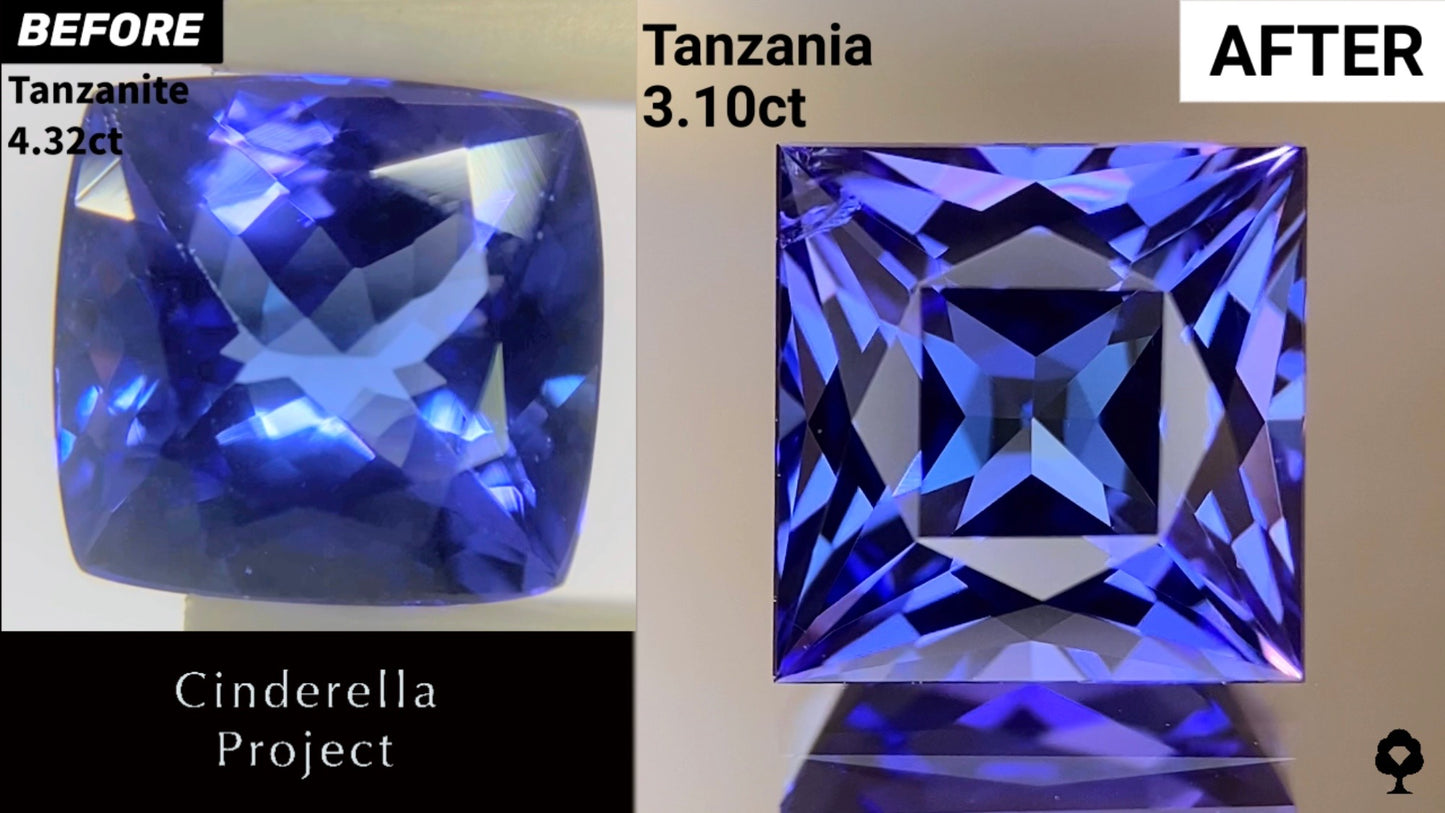 【Cinderella Project】Tanzanite 4.32ct→3.10ct