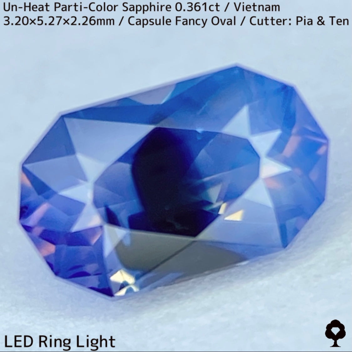 [For the Winner Only] Unheated Parti-Color Sapphire from Vietnam 0.361ct