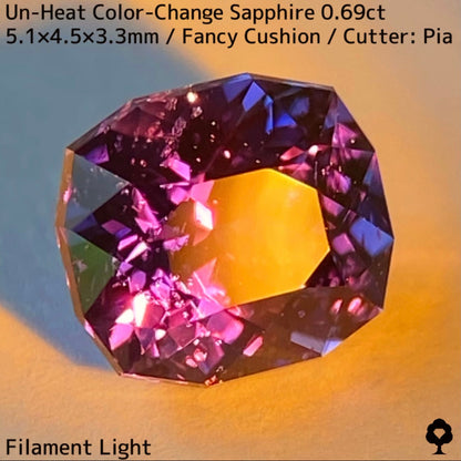 Unheated sapphire 0.69ct ★ A stone with a deep, vivid blue and purple color that will make you feel like you're at a party.