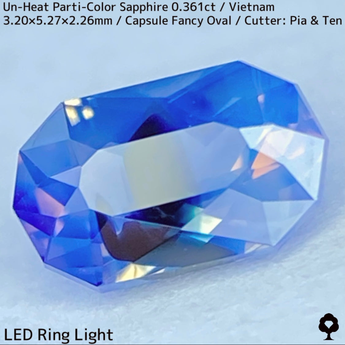 [For the Winner Only] Unheated Parti-Color Sapphire from Vietnam 0.361ct