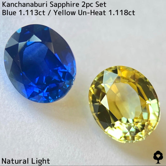 Kanchanaburi Sapphire 2Pc 2.231ct