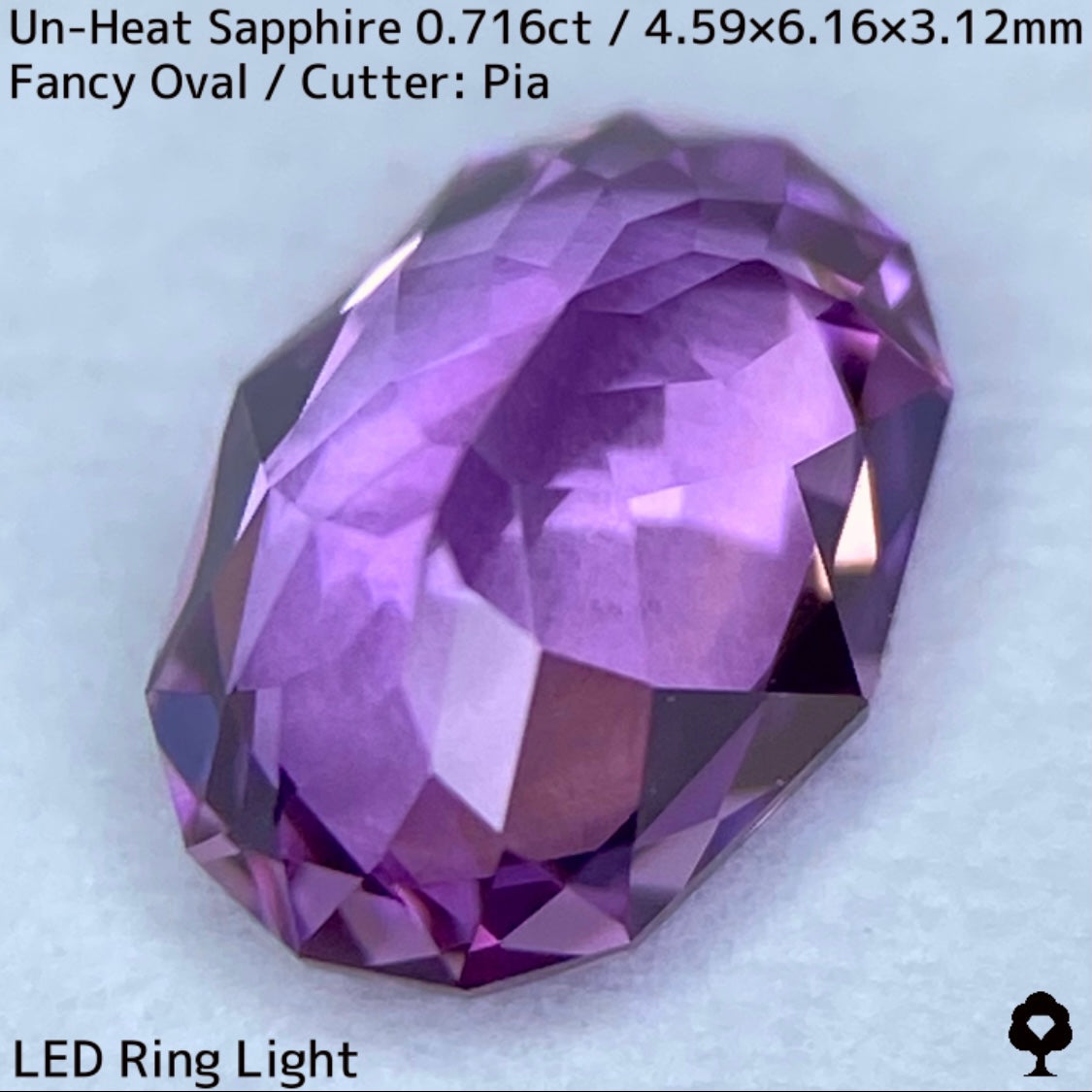 Unheated Madagascar sapphire 0.716ct ★ High quality, luxurious pinkish purple crystal with a super clear beauty