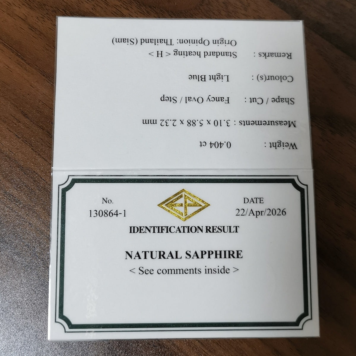 【Trial】Kanchanaburi Sapphire 0.404ct / Thailand