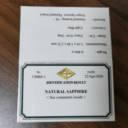【Trial】Kanchanaburi Sapphire 0.404ct / Thailand