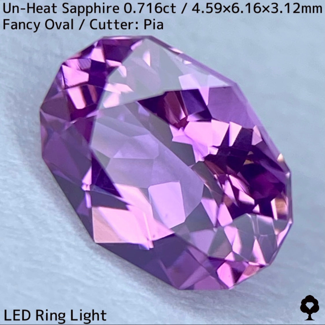 Unheated Madagascar sapphire 0.716ct ★ High quality, luxurious pinkish purple crystal with a super clear beauty