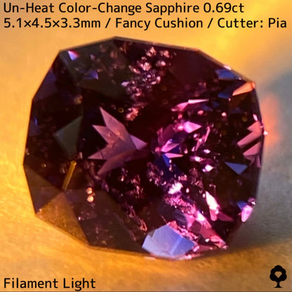 Unheated sapphire 0.69ct ★ A stone with a deep, vivid blue and purple color that will make you feel like you're at a party.