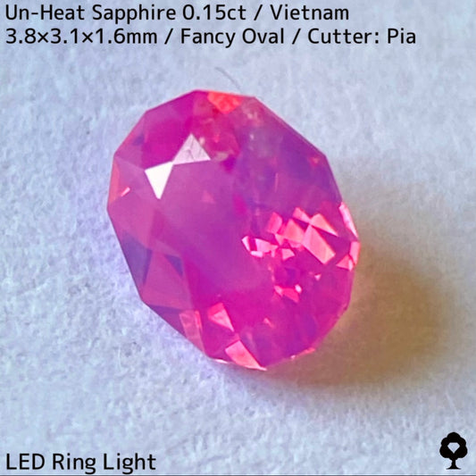【ご当選者さま専用】ベトナム産非加熱サファイア0.15ct★小粒に詰まった美色ネオンシルキーピンクは必見