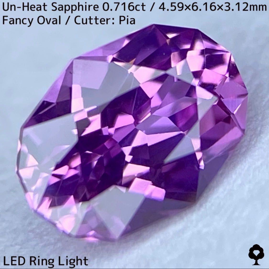 Unheated Madagascar sapphire 0.716ct ★ High quality, luxurious pinkish purple crystal with a super clear beauty