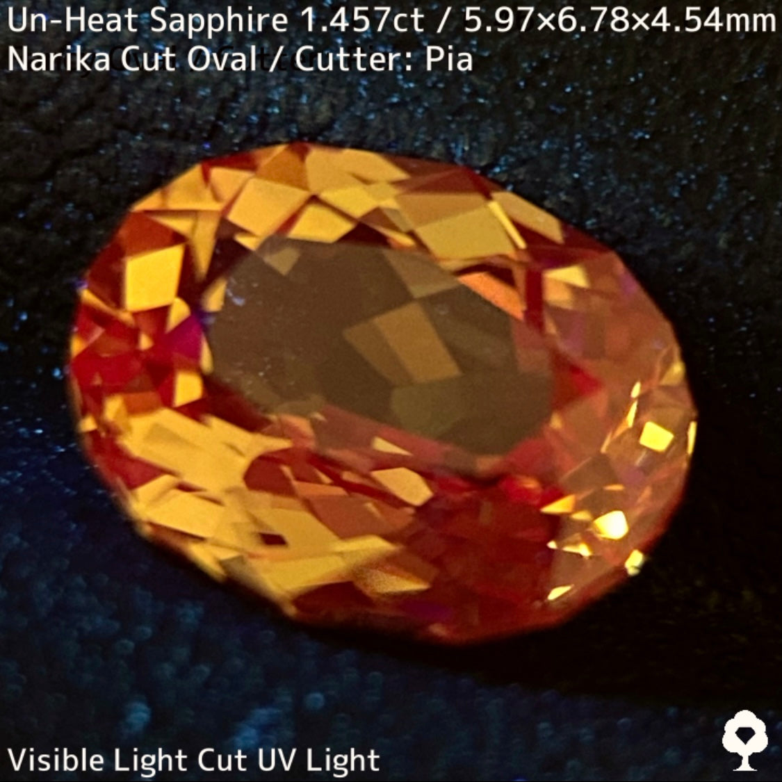 1.707ct unheated sapphire from Madagascar ★ The subtle greenish gold gives it a chic and gorgeous sparkle