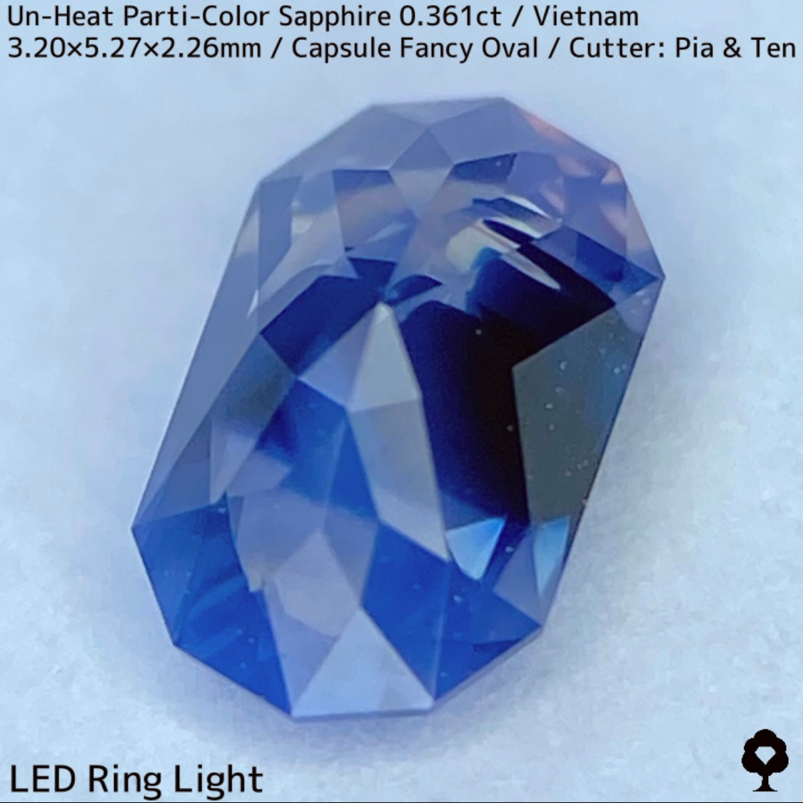 [For the Winner Only] Unheated Parti-Color Sapphire from Vietnam 0.361ct