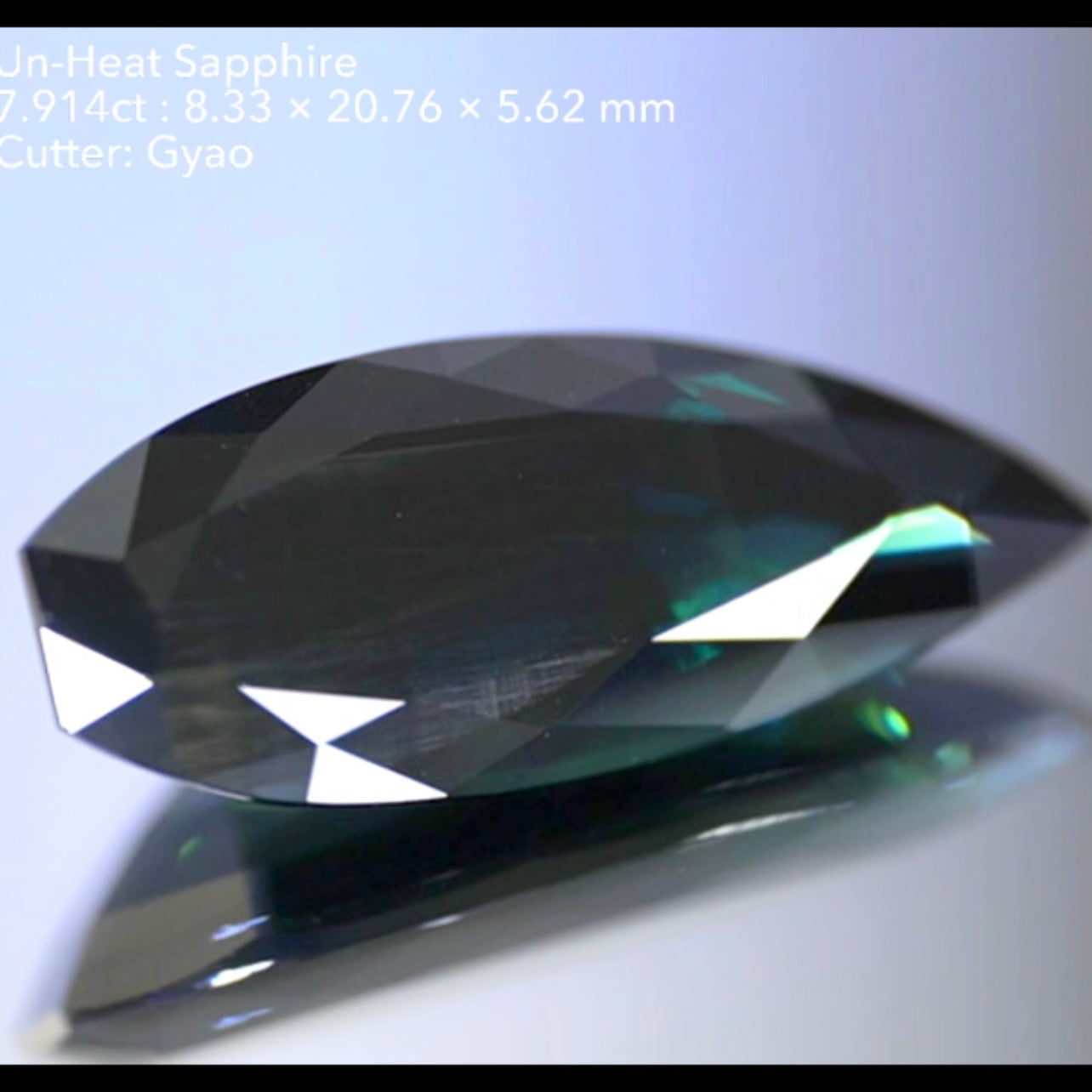 "Blue Fire" Un-Heat Sapphire 7.914ct / Kenya /