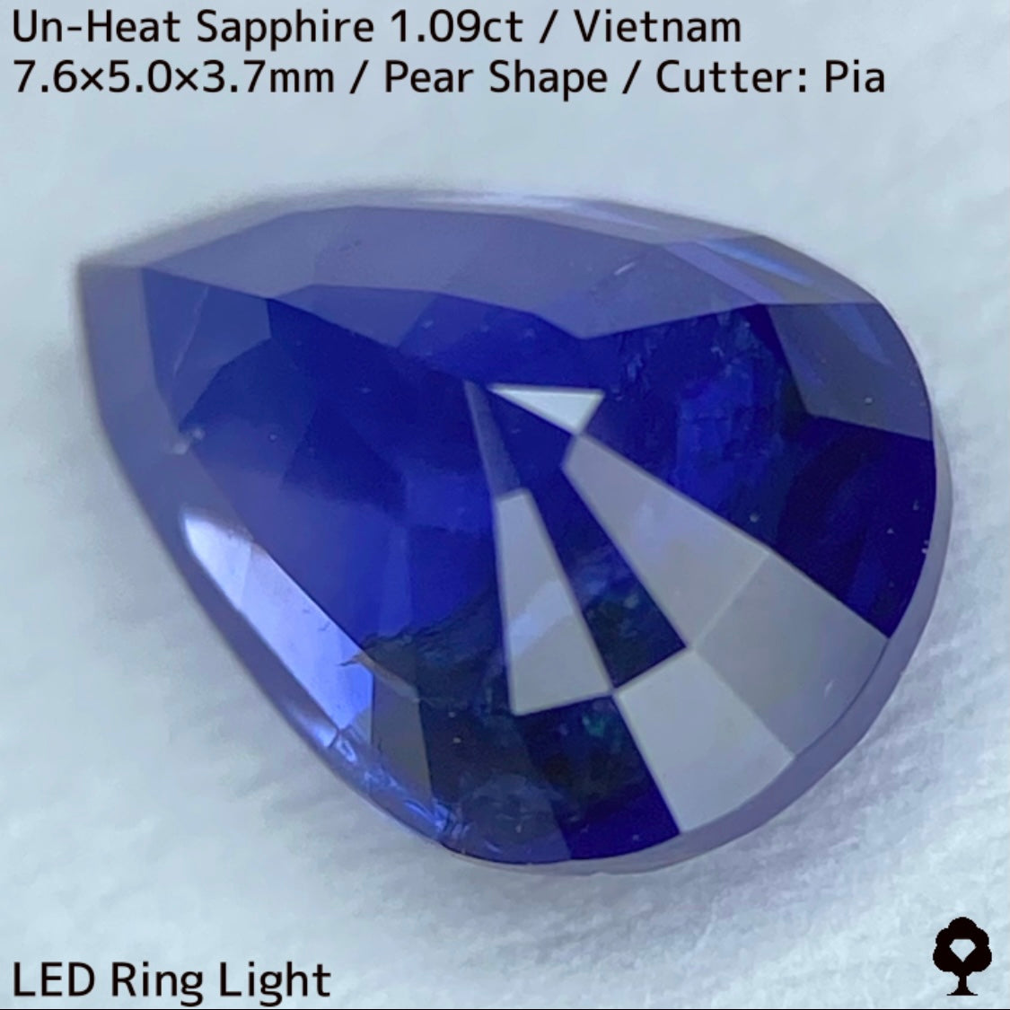 [For the winner only] 1.09ct unheated sapphire from Vietnam ★ Beautiful silky blue bicolor with a rainbow-like night sky