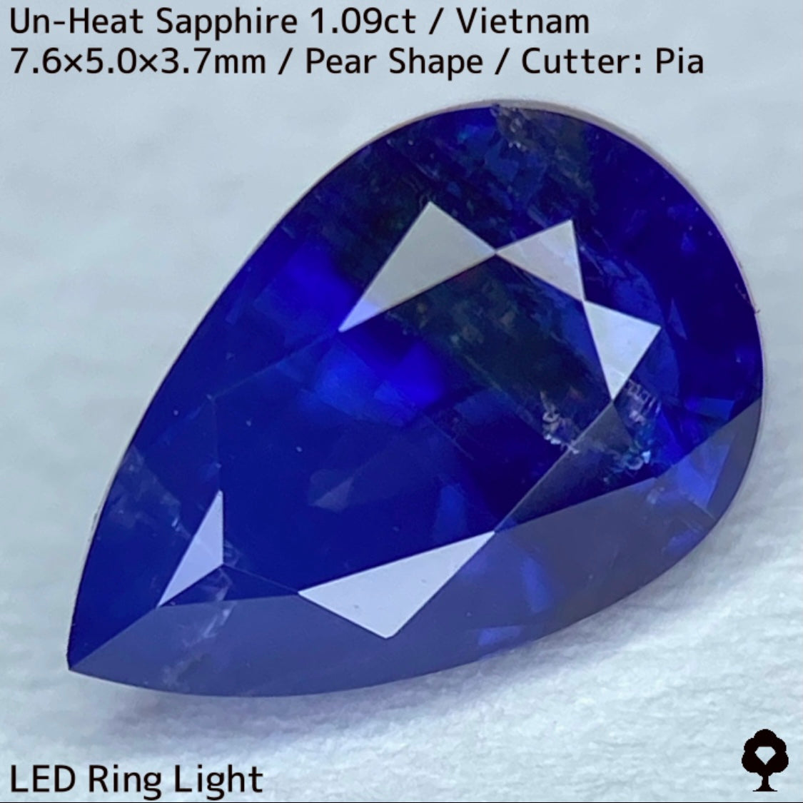 [For the winner only] 1.09ct unheated sapphire from Vietnam ★ Beautiful silky blue bicolor with a rainbow-like night sky