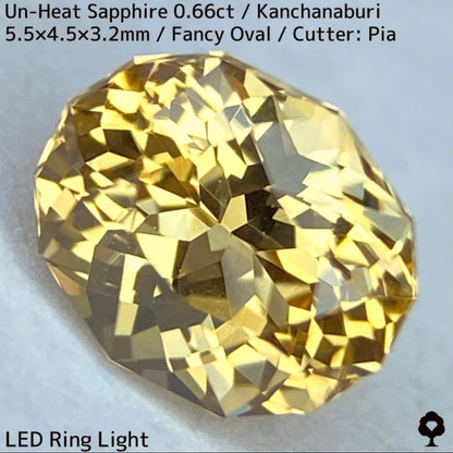 Un-Heat Yellow Sapphire 0.661ct / Kanchanaburi