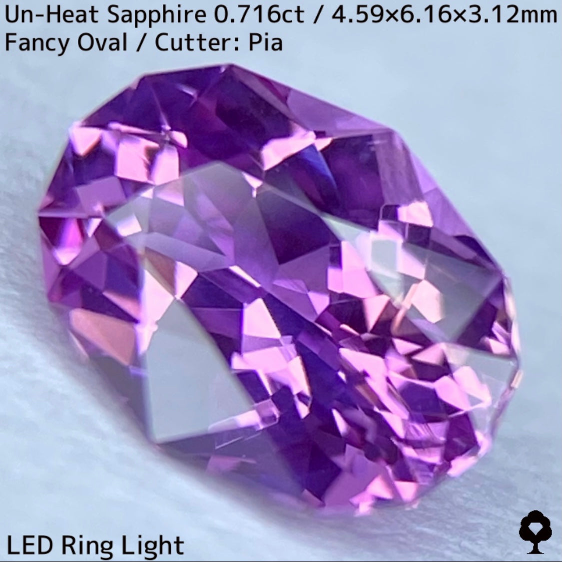 Unheated Madagascar sapphire 0.716ct ★ High quality, luxurious pinkish purple crystal with a super clear beauty