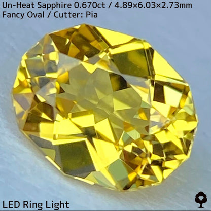 Un-Heat Yellow Sapphire 0.670ct / Kanchanaburi