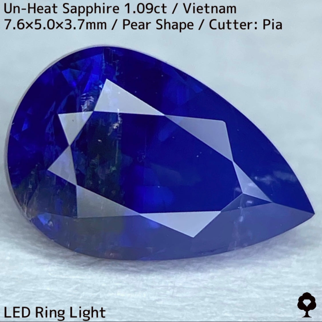 [For the winner only] 1.09ct unheated sapphire from Vietnam ★ Beautiful silky blue bicolor with a rainbow-like night sky