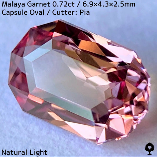 Malaya Garnet 0.72ct / ZB Cut