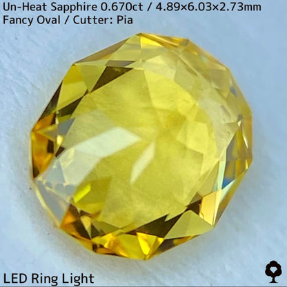 Un-Heat Yellow Sapphire 0.670ct / Kanchanaburi