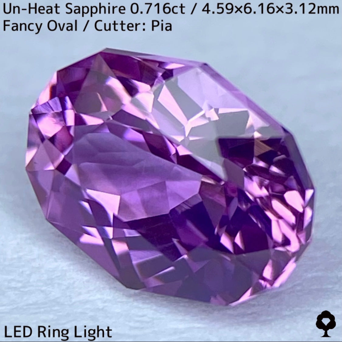 Unheated Madagascar sapphire 0.716ct ★ High quality, luxurious pinkish purple crystal with a super clear beauty