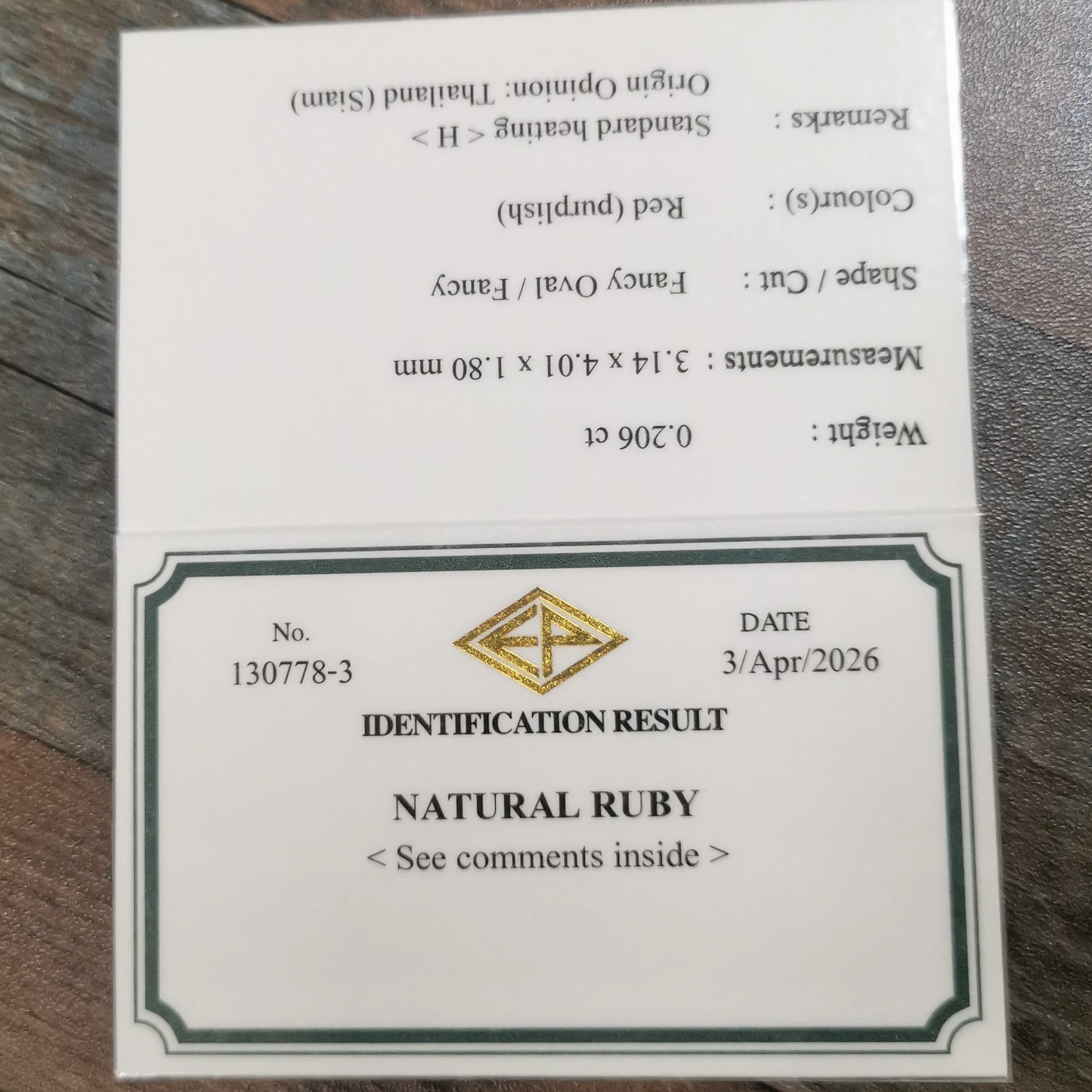 Ruby 0.206ct / Thailand