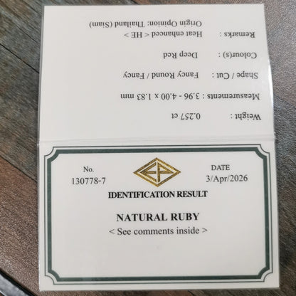 Ruby 0.257ct / Thailand