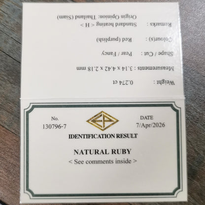 Ruby 0.274ct / Thailand