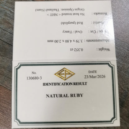 Un-Heat Ruby 0.352ct / Thailand