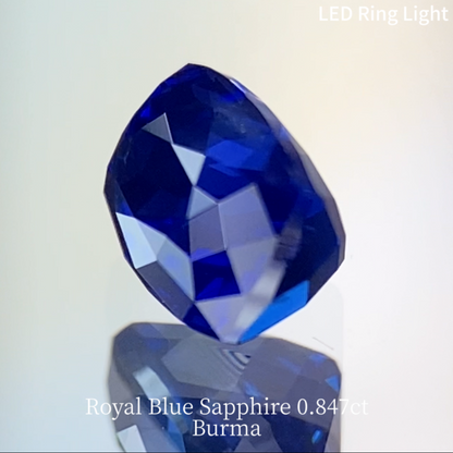 Royal Blue Sapphire 0.847ct / Burma