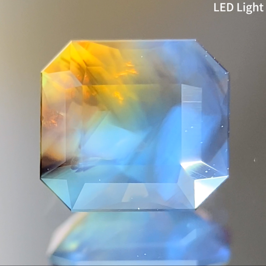 Dark Silky Rainbow Parti-Color Sapphire 1.105ct / Nigeria