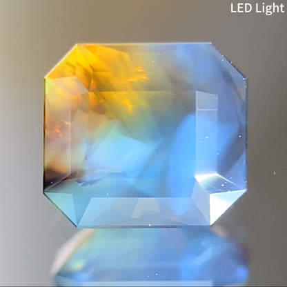 Dark Silky Rainbow Parti-Color Sapphire 1.105ct / Nigeria