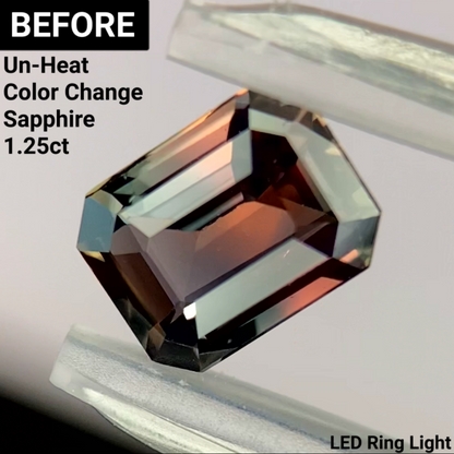 Un-Heat Color Change Sapphire 1.12ct / Tanzania