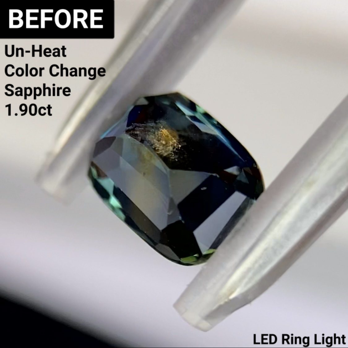 Un-Heat Color Change Sapphire 1.57ct / Tanzania