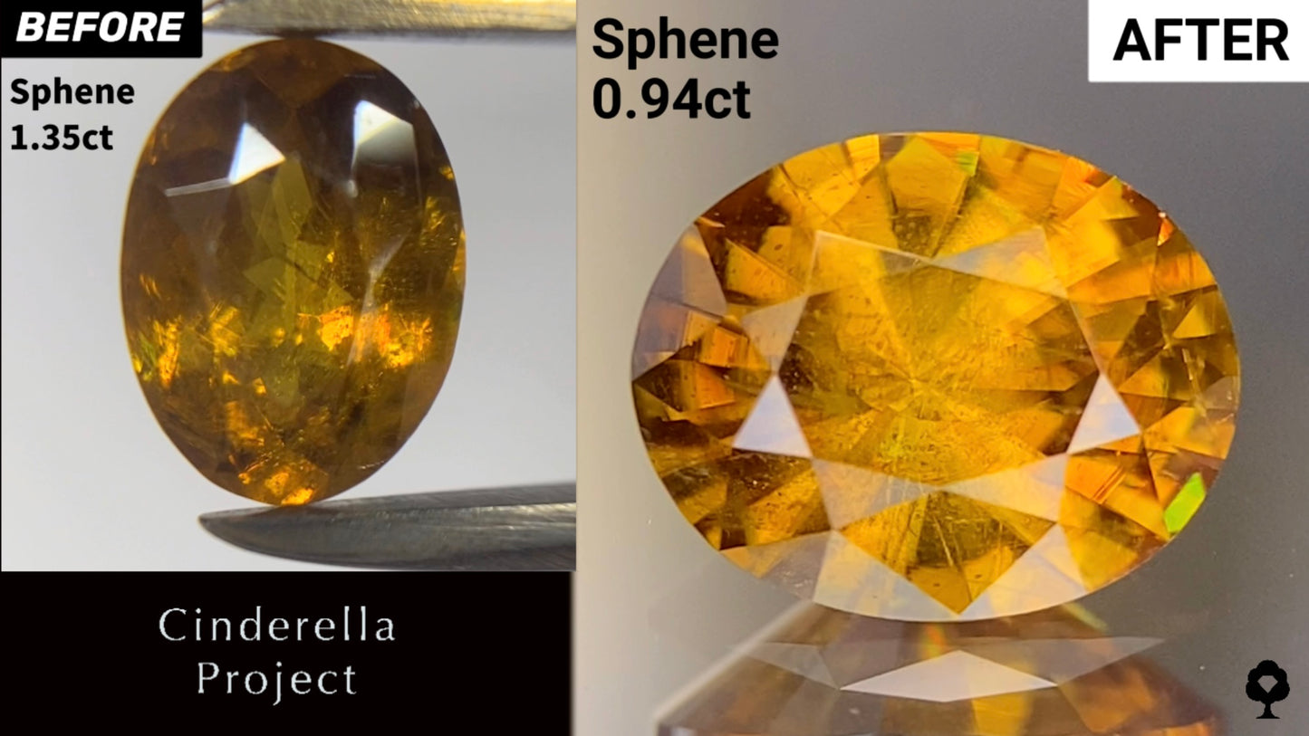 【Cinderella Project】Sphene 1.35ct→0.94ct