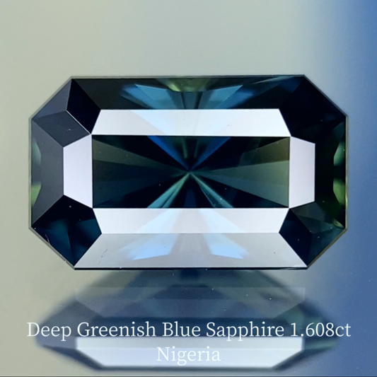 Deep Greenish Blue Sapphire 1.608ct / Nigeria