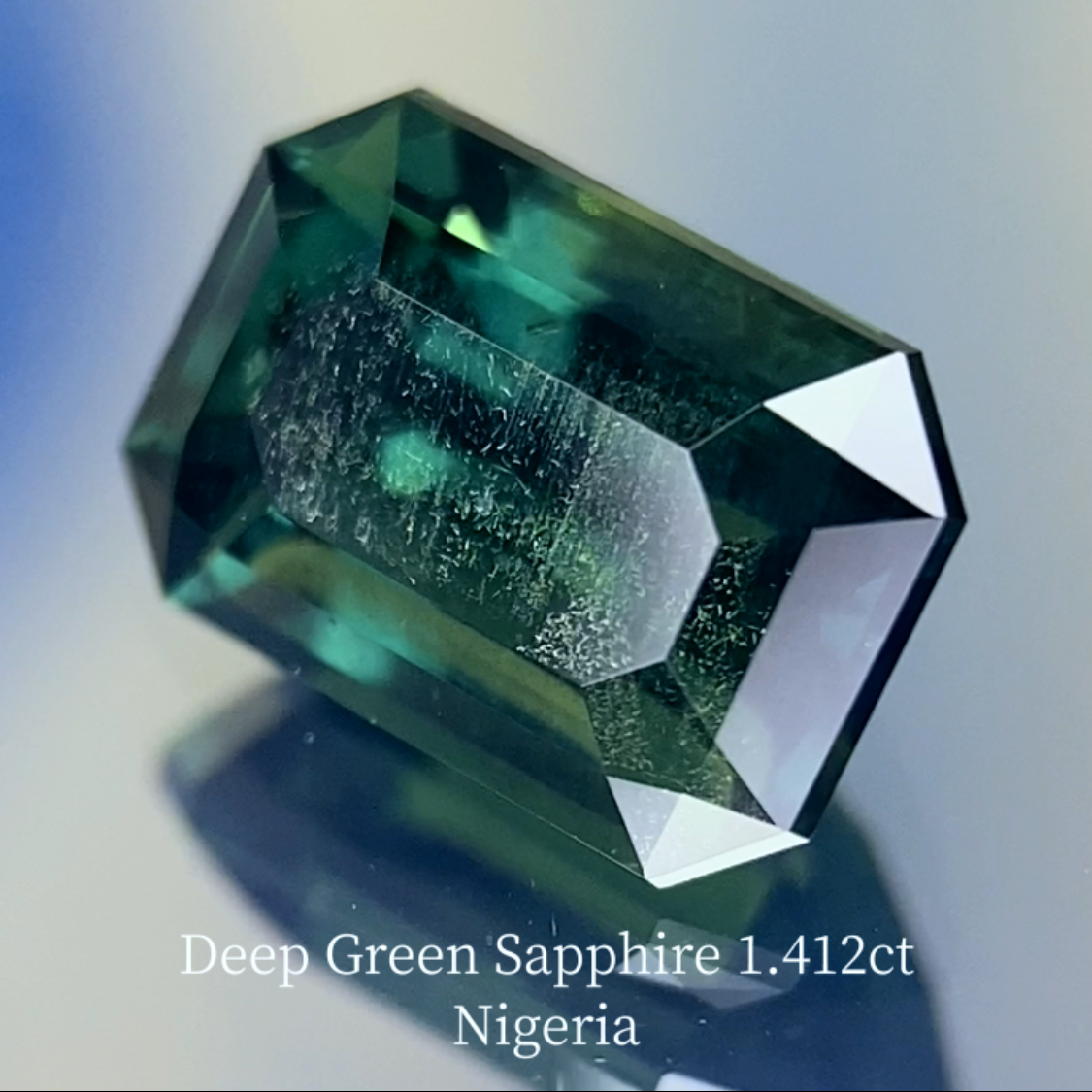 Deep Green Sapphire 1.412ct / Nigeria