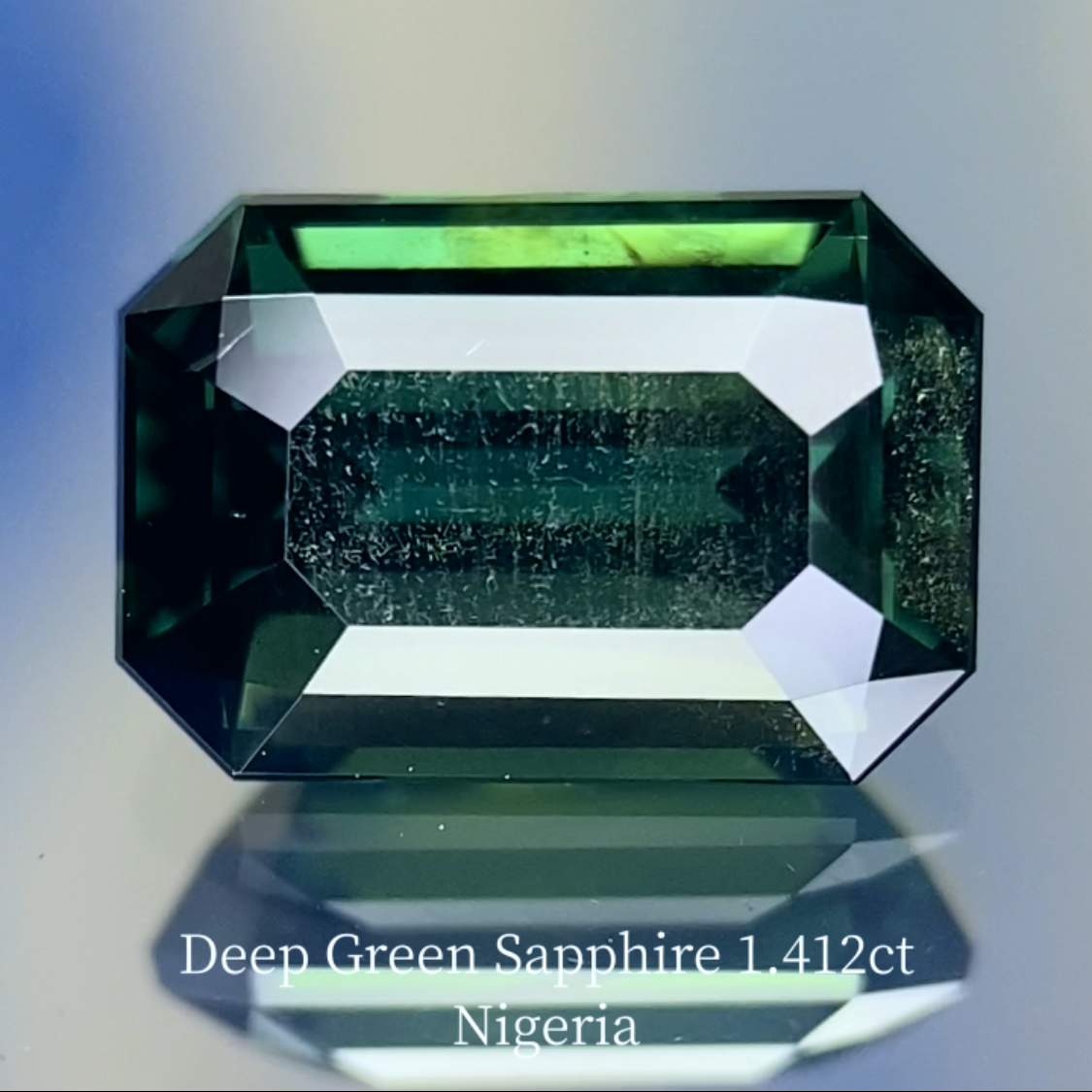 Deep Green Sapphire 1.412ct / Nigeria