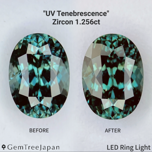 UV Tenebrescent Zircon 1.183ct / Cambodia