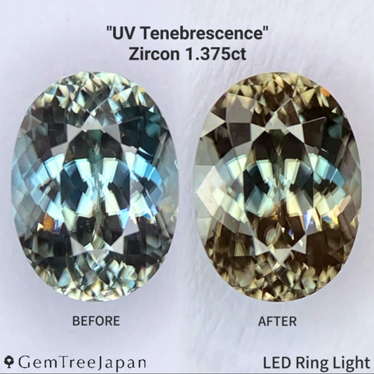 UV Tenebrescent Zircon 1.183ct / Cambodia