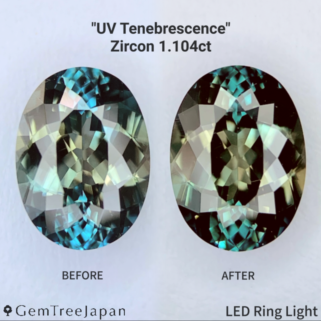 UV Tenebrescent Zircon 1.183ct / Cambodia