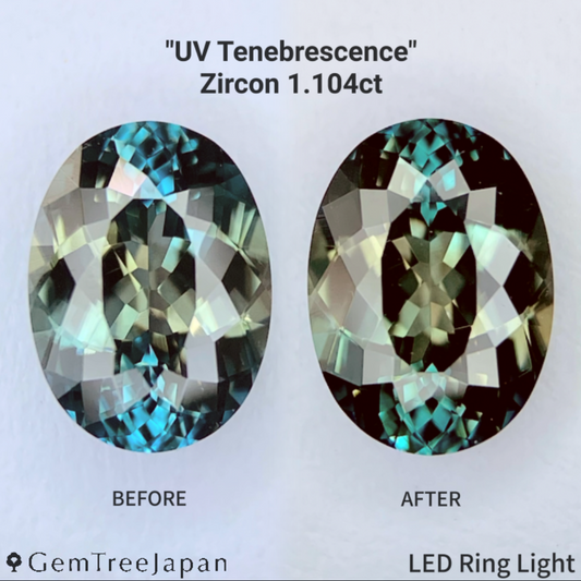 UV Tenebrescent Zircon 1.183ct / Cambodia